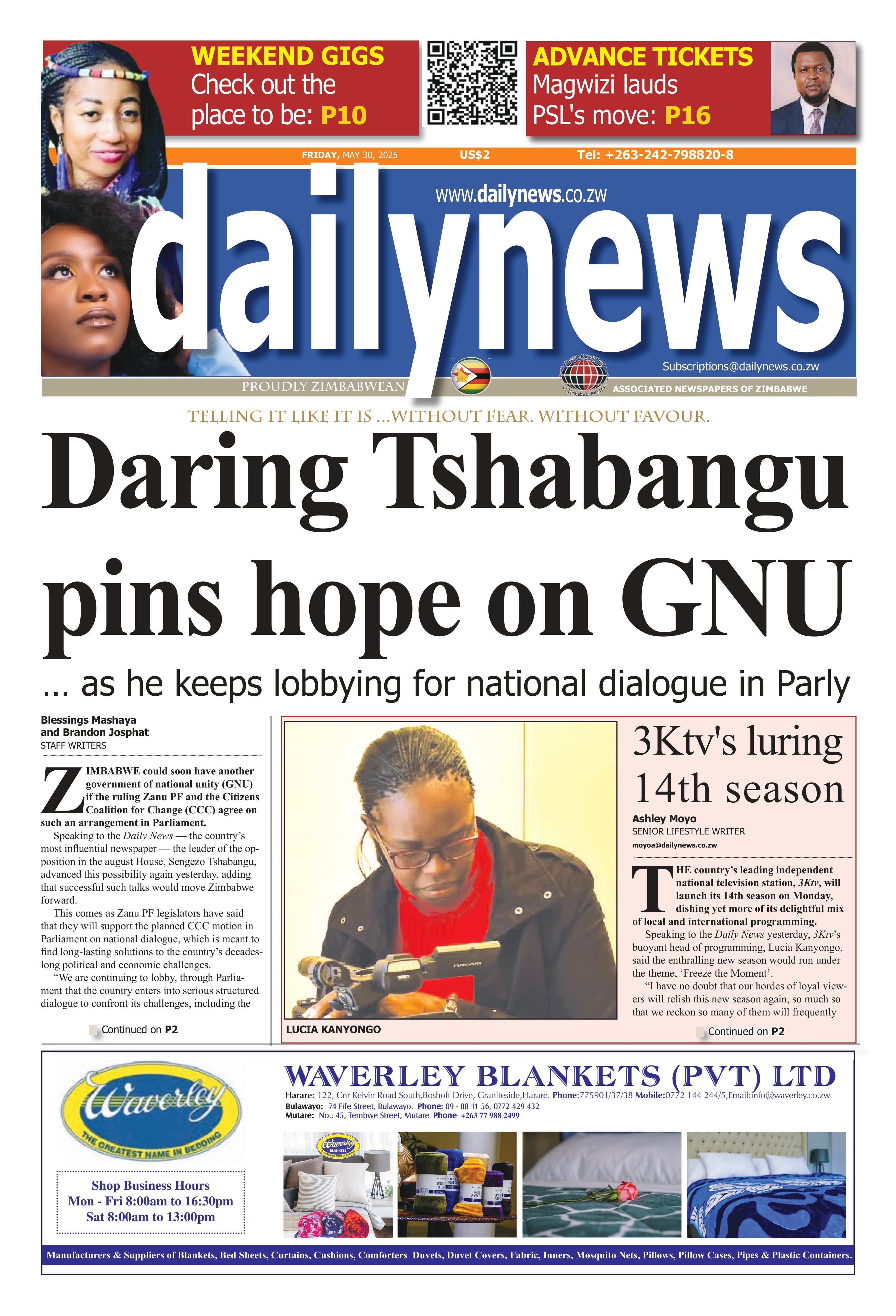Friday 30 May 2025